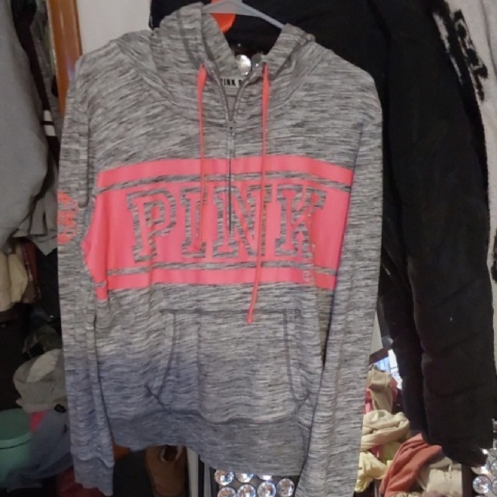 Gray and Pink Hoodie